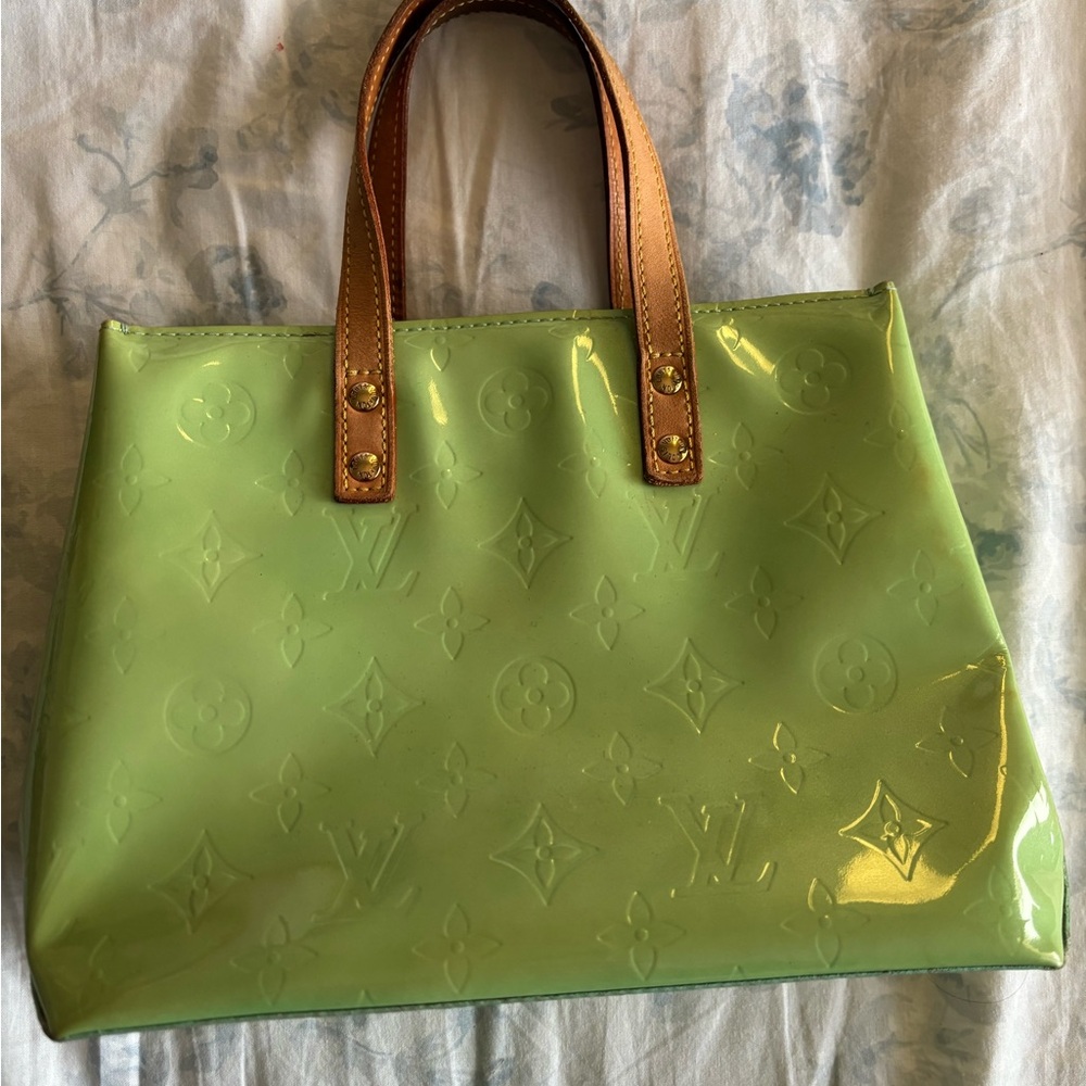 Louis Vuitton green vernis vintage bag